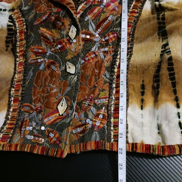 Vintage Sandy Starkman Art to Wear Embellished Mixed Media Blazer Jacket Size M - Picture 16 of 16